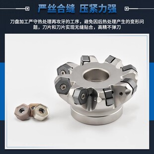NC45HX0906平面45度快进给铣刀盘HNGX0906双面12刃带内冷