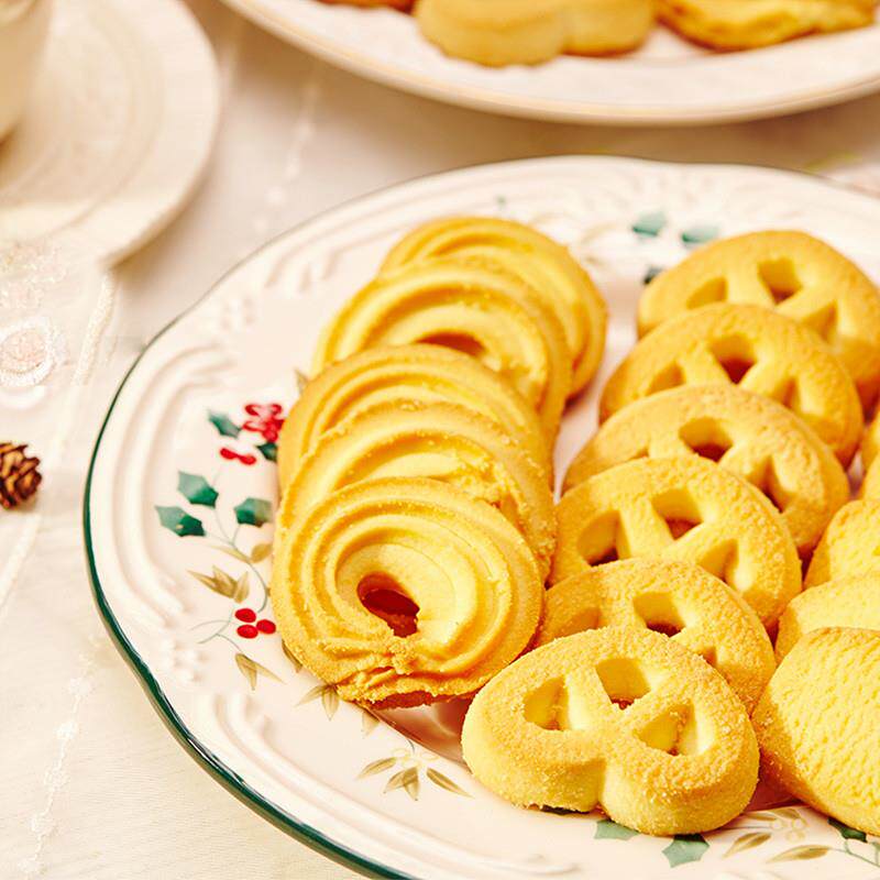 正宗包邮 优尚优品丹麦式曲奇饼干 干600g整箱礼盒办公室下午茶零