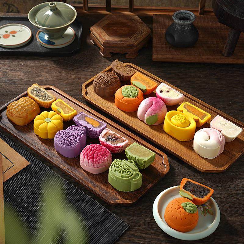 正宗月饼新中式传统糕点国潮宫廷月饼独立包装伴手礼礼盒装中秋月