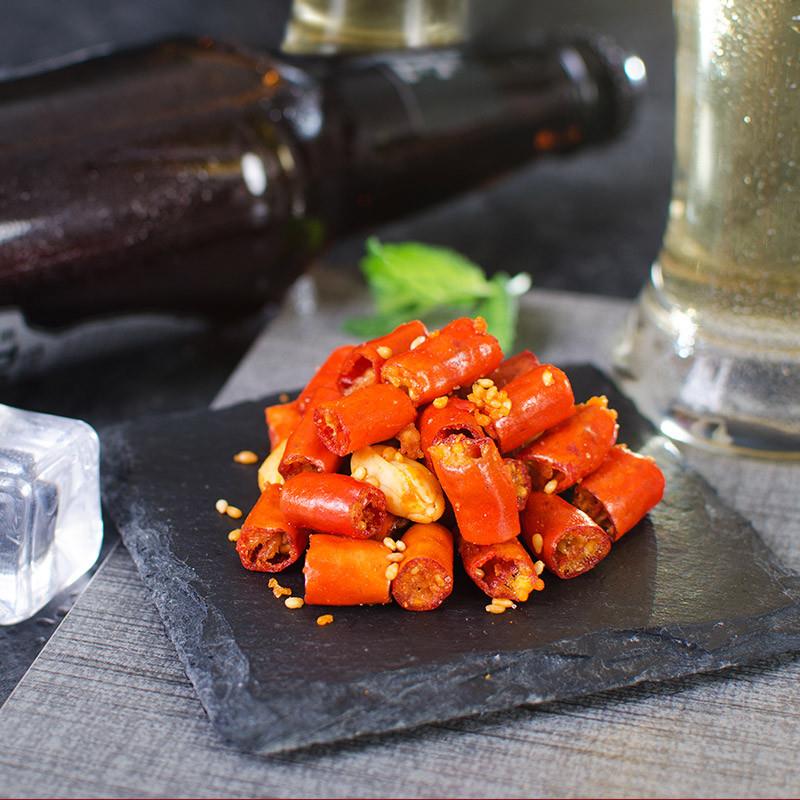 正宗香脆椒308g/55g香辣酥脆辣椒麻辣花生下酒菜微辣零食小