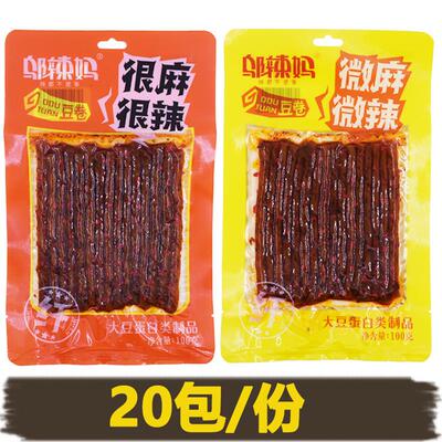 新日期邬辣妈100g豆卷很麻