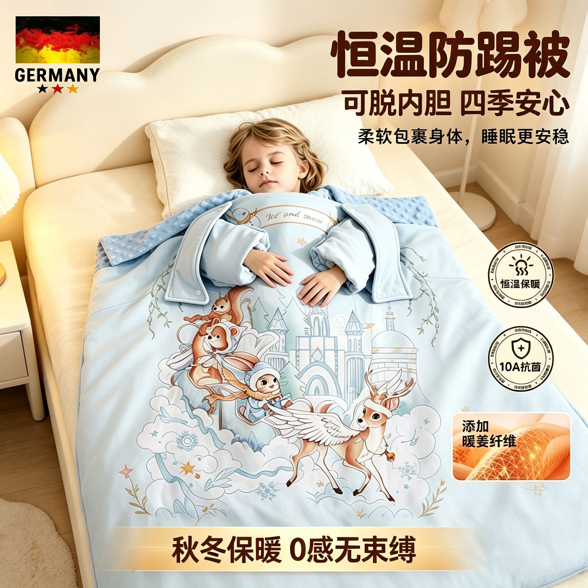 德国婴幼儿恒温保暖防踢睡袋被子