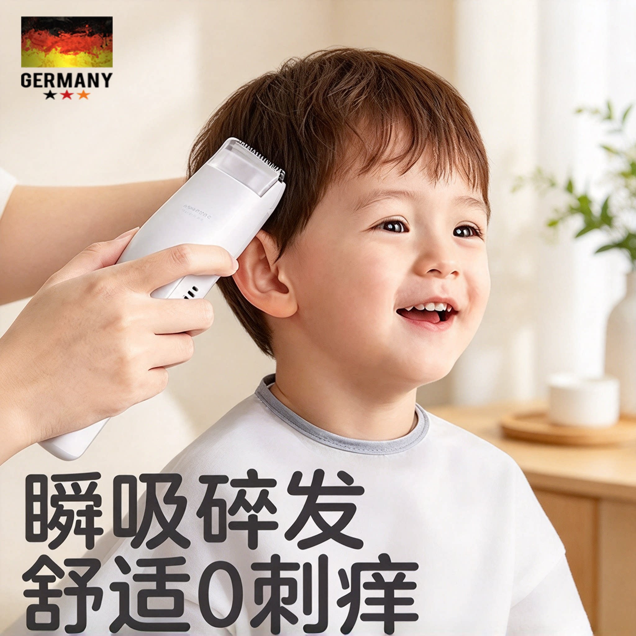 德国宝宝护耳吸发防水陶瓷理发器