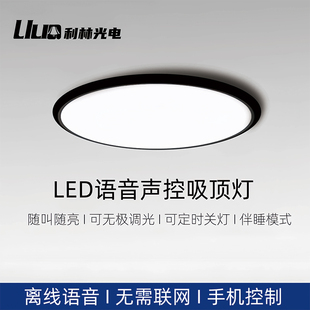 智能离线语音无需联网随喊随亮吸顶灯卧室儿童房语音控制吸顶灯