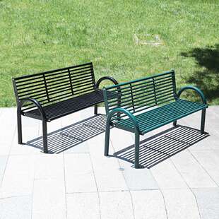 铁艺金属长排座椅小区庭院花园别墅靠背公园长椅子靠背椅室外耐用