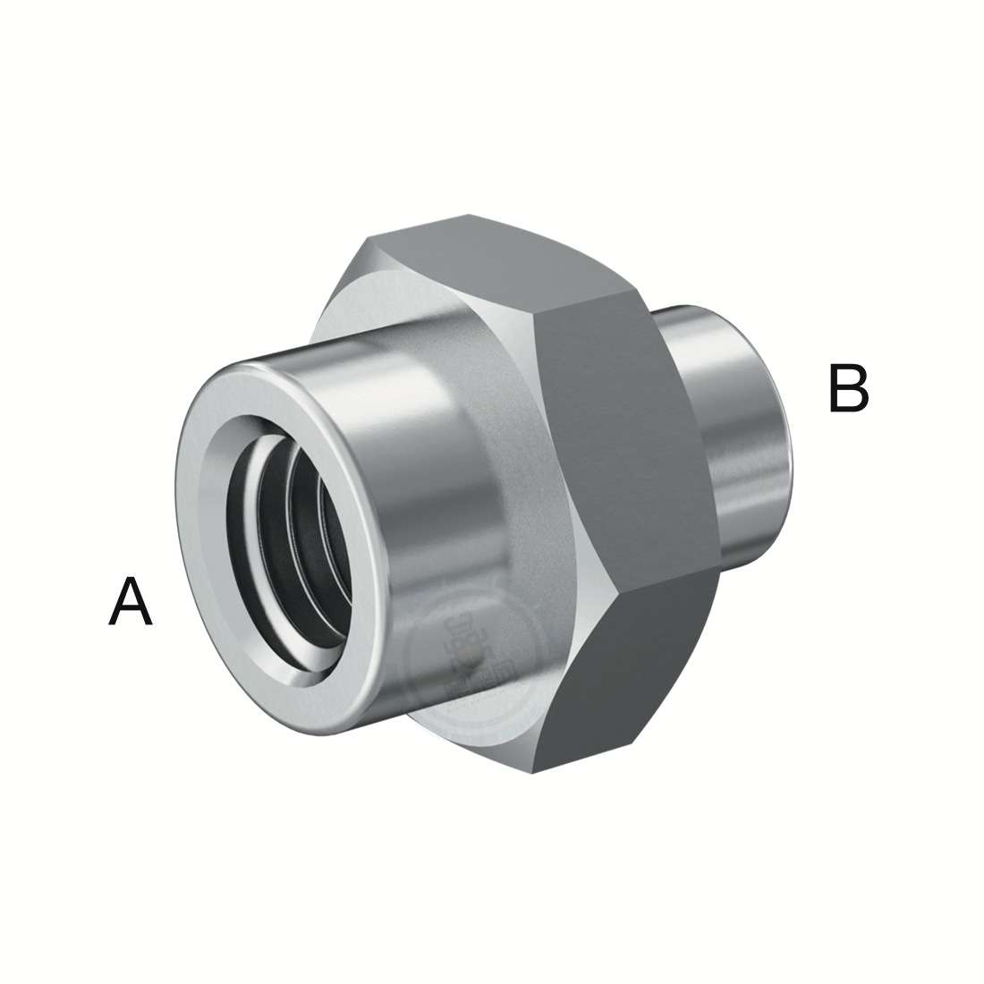 NPTF Female 耐极压316不锈钢六角变径内丝直通 118P147