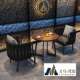 工业风小酒馆咖啡厅桌椅组合休闲甜品奶茶店西餐厅茶楼商用沙发椅