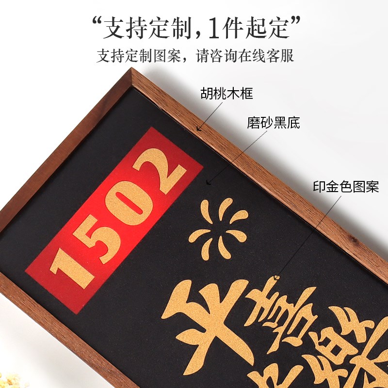 门牌家用号码牌高级感轻奢创意入户门装饰酒店房间门口挂牌包厢包