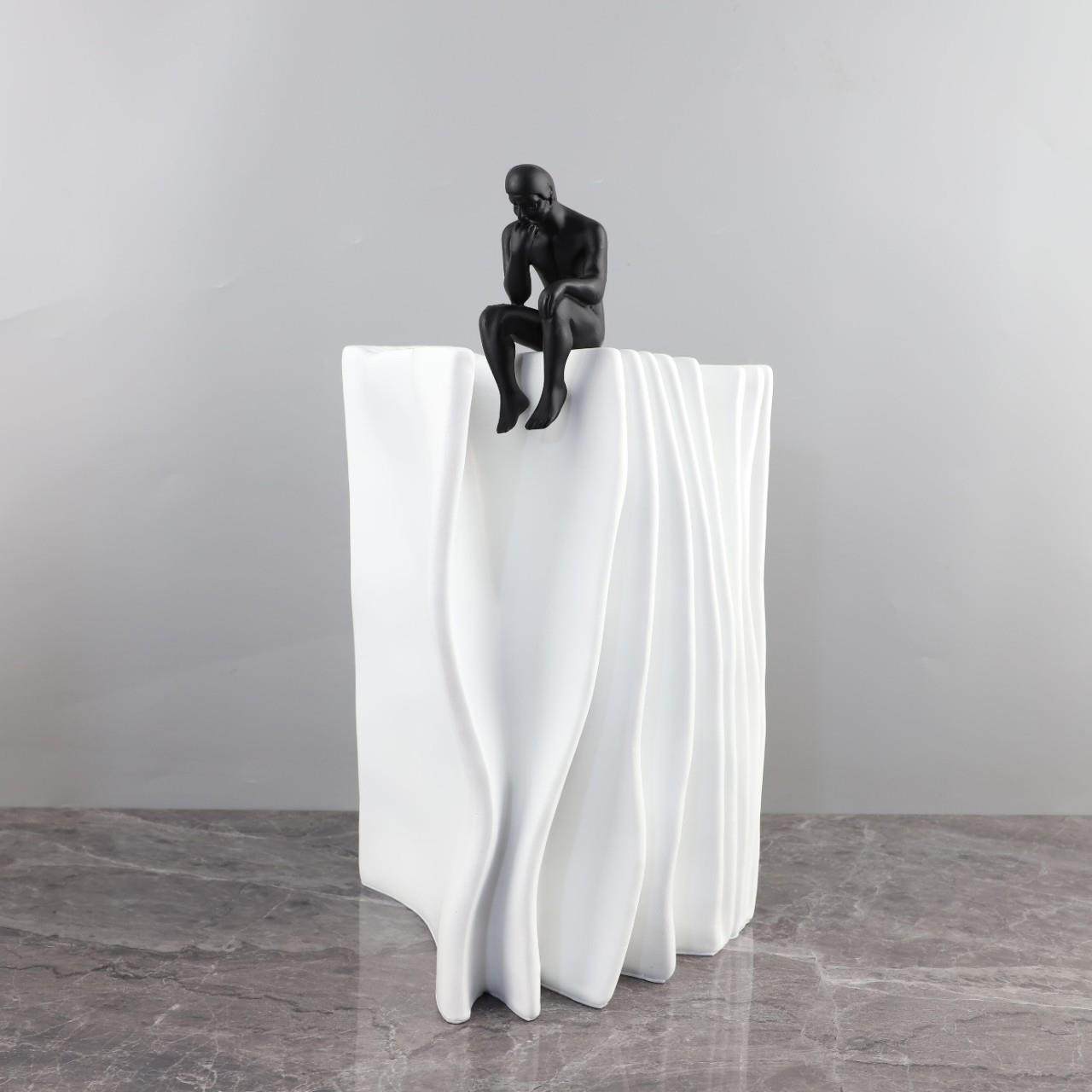 现代简约抽象沉思者坐书树脂艺术摆件玄关书房电视柜软装家居饰品,电子元器件市场,其它元器件,淘宝优惠券,粉丝福利购,淘宝优惠卷