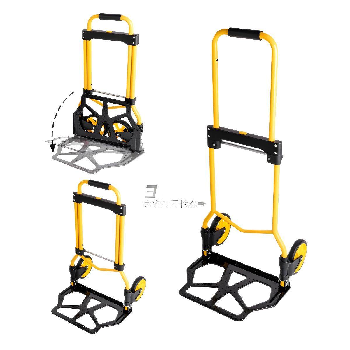 小拉车折叠家用搬运拖车购物买菜加厚手推车神器轻便携行李拉货车