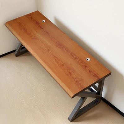 电脑桌台式家用卧室双人书桌简易成人办公桌大板全实木桌子工作台