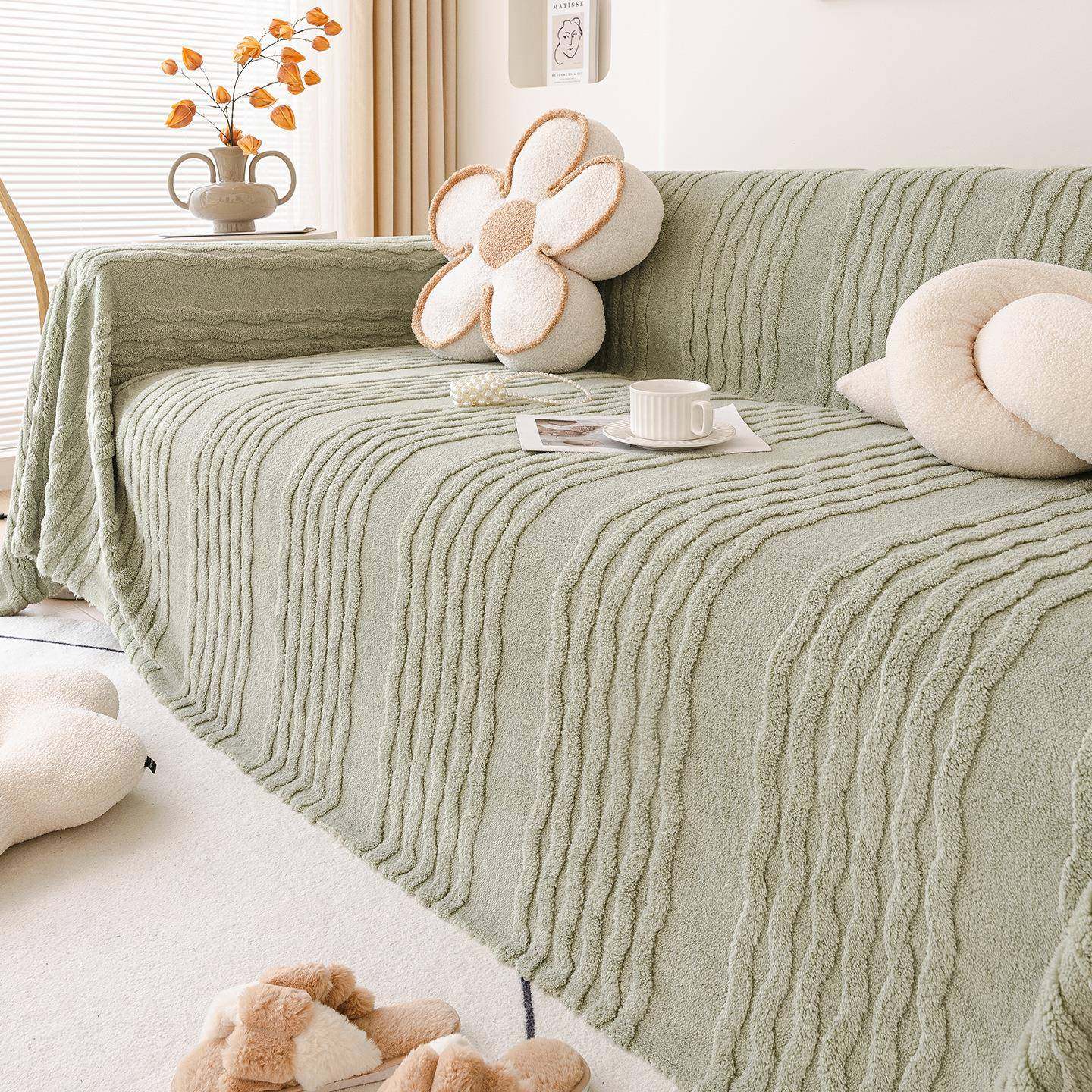 小清新防滑可机洗舒棉绒沙发巾2025新款秋冬款一片式沙发毯盖布巾,电子元器件市场,其它元器件,淘宝优惠券,粉丝福利购,淘宝优惠卷