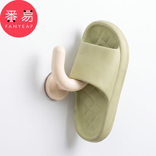 拖鞋架&2个C1pn008-吸盘浴室拖鞋架免打孔壁挂沥水挂架鞋子收纳架