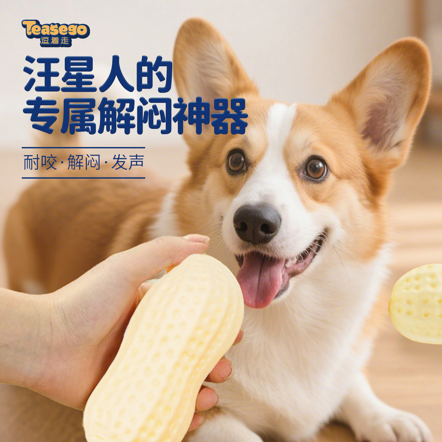 狗狗玩具花生发声耐咬解闷神器