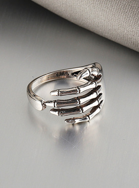 Ring Jewelry HIP HOP暗黑系手掌戒指嘻哈街头时尚骷髅五爪指环
