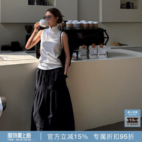 R-HER赫本风蕾丝显瘦通勤半裙