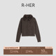 HER 栗泥蒙布朗 兔毛领羊毛宽松型常规款 设计师长袖 RP5NC5211
