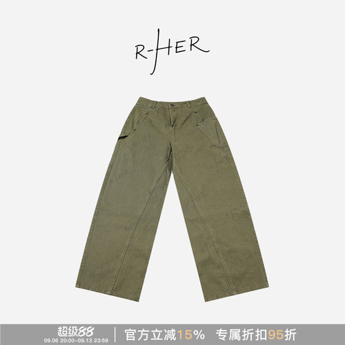 夏季显瘦百搭宽松阔腿工装裤