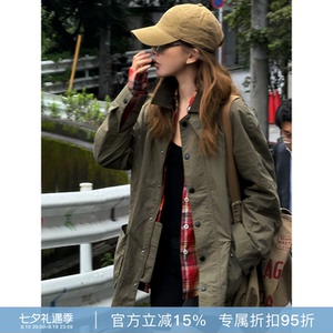RHER STUDIO“复古猎装”女款工装口袋翻领宽松夹克外套W0314