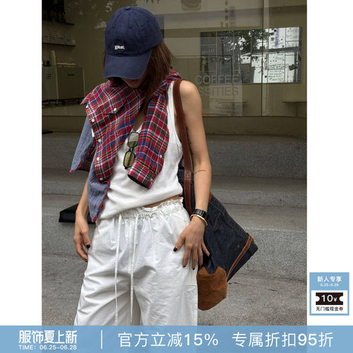 RHER STUDIO“花苞腰头裤”夏季宽松垂感百搭显瘦速干直筒裤K6032
