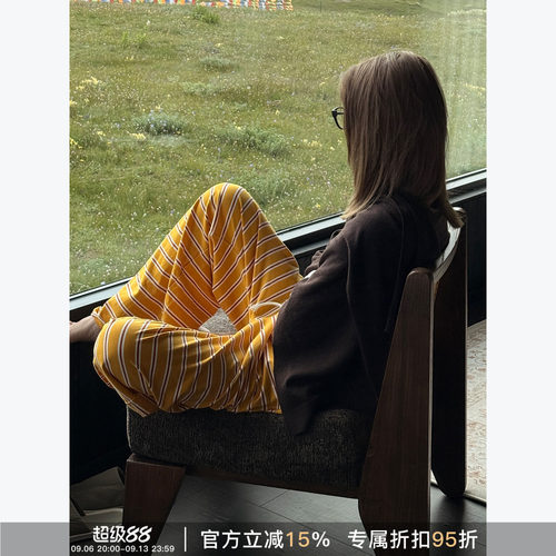 RHER STUDIO“缤纷套装”撞色条纹连帽衫外套裤子套装WL138/KL139