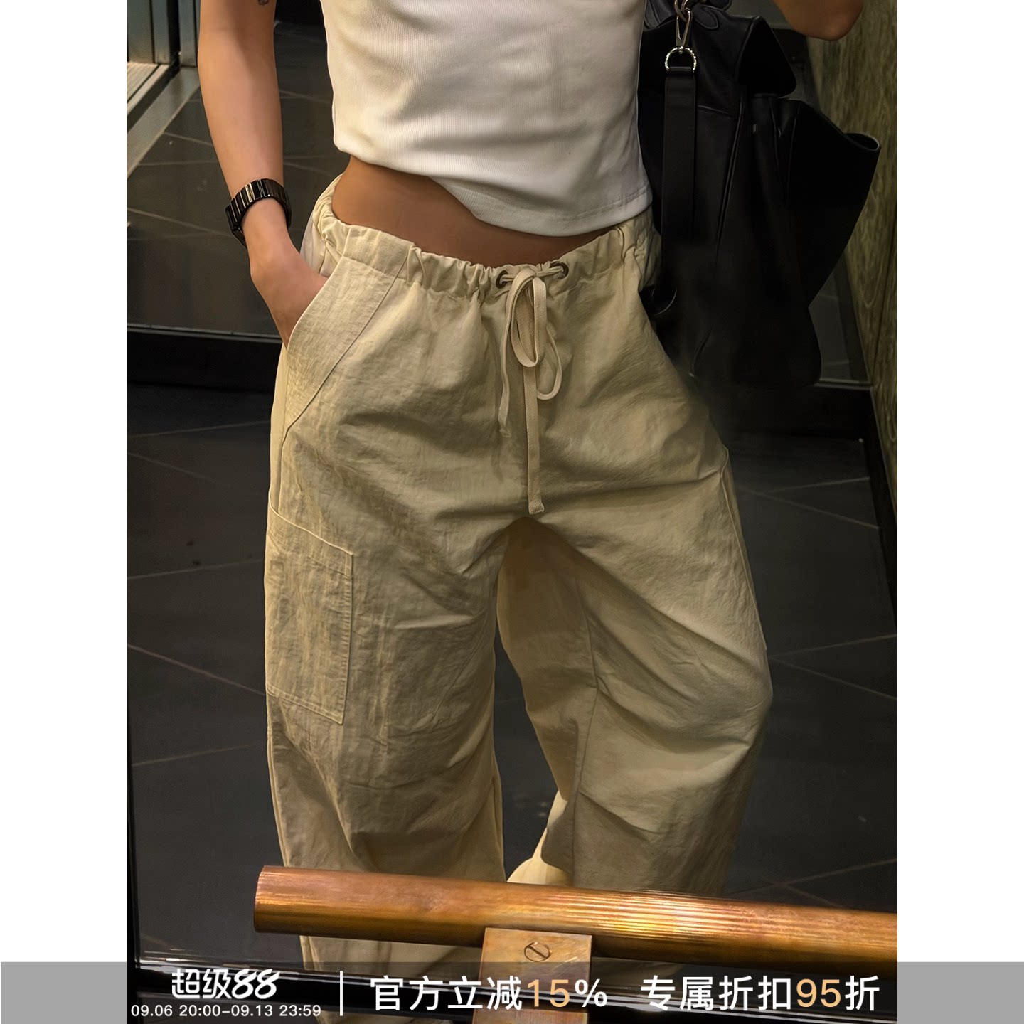 夏季透气显瘦日系宽松蝴蝶结休闲