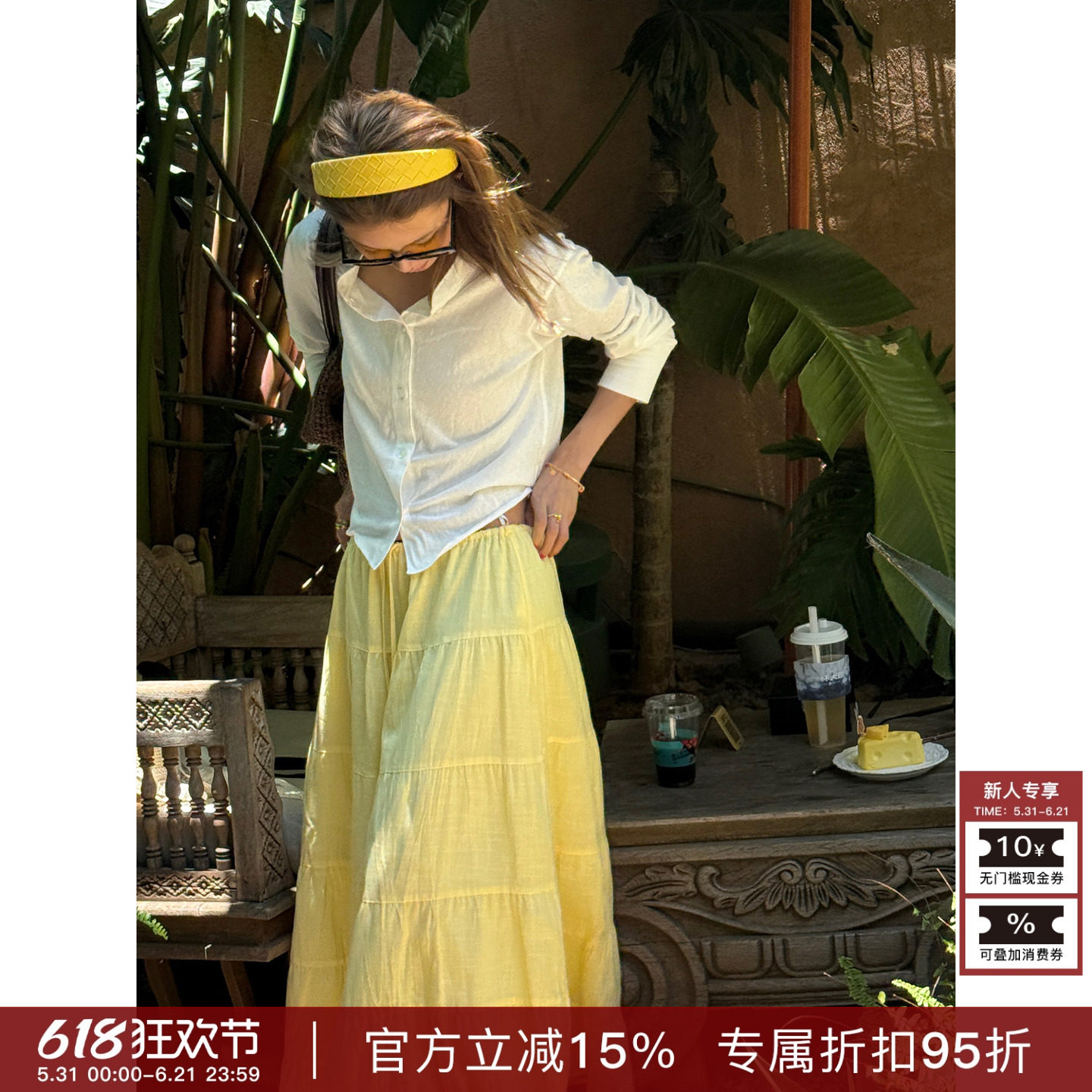 RHER STUDIO“排扣开衫”春夏简约百搭休闲显瘦亨利老钱风开衫T10