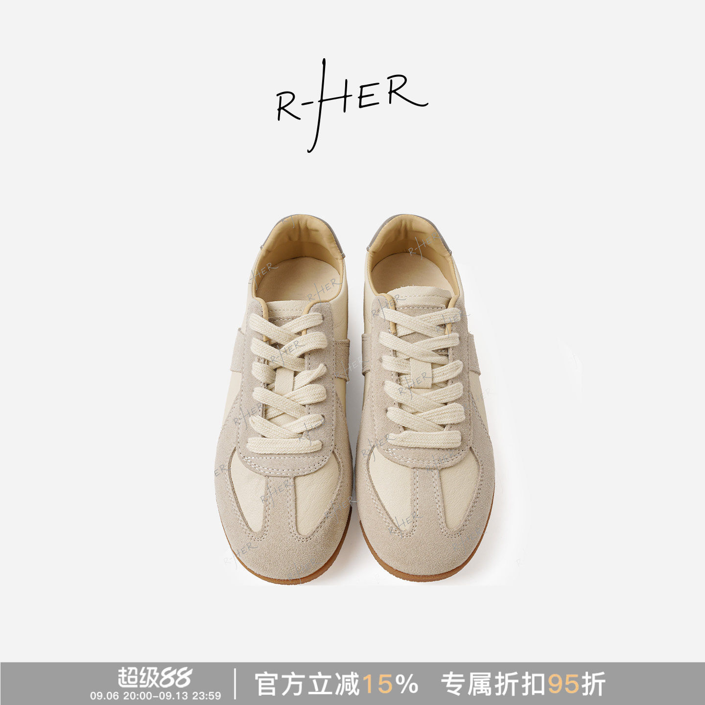 RHER STUDIO 低帮舒适软底休闲百搭运动德训鞋女鞋单鞋A0285图片