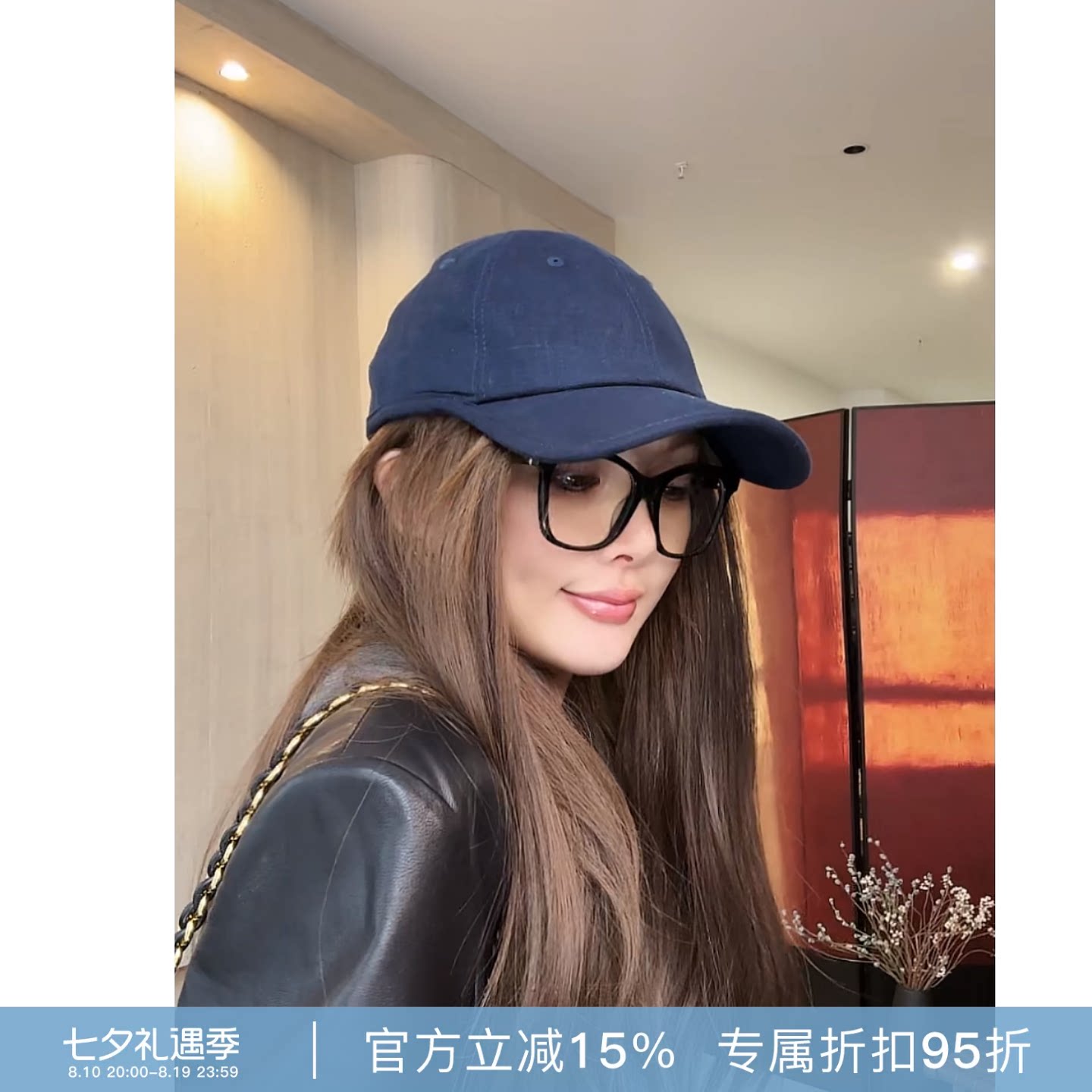 R-HER“日式设计”纯色透气亚麻牛皮经典休闲复古防晒棒球帽O7122