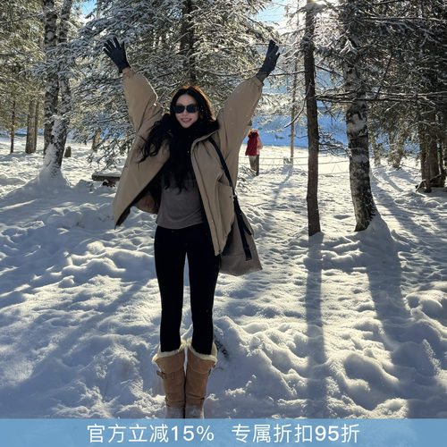 复古加厚90鹅绒女派克棉服