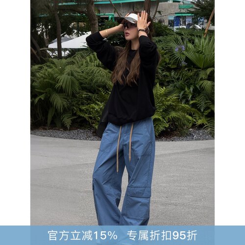 RHER STUDIO“重磅100棉”美式复古多口袋宽松休闲百搭工装裤K085
