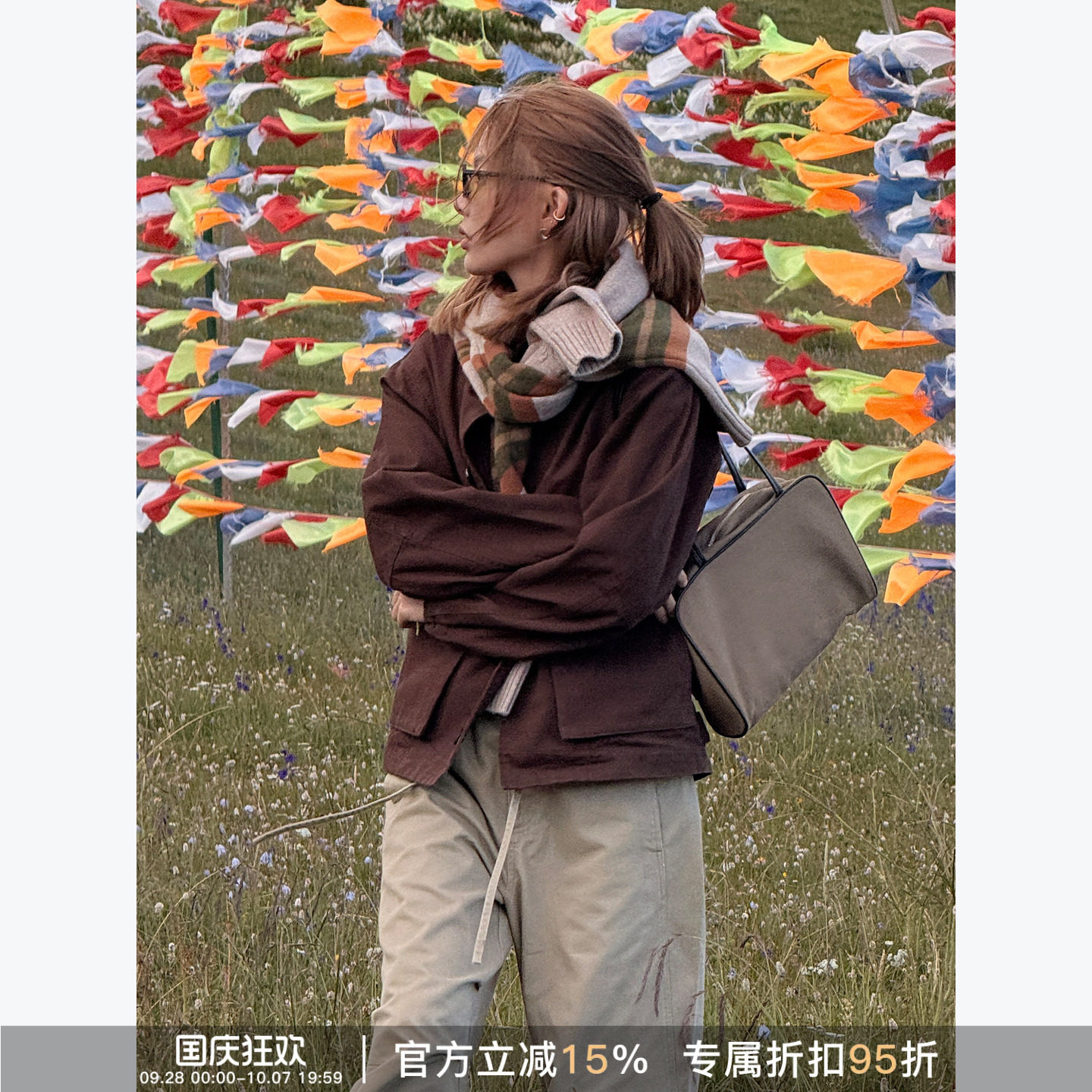RHER STUDIO 复古水洗宽松百搭显瘦休闲工装翻领夹克外套W03XP