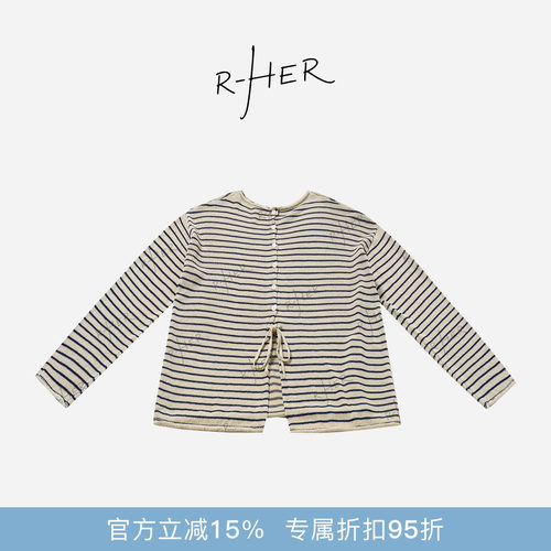 RHER STUDIO“复古细条”慵懒百搭条纹通勤长袖WW368