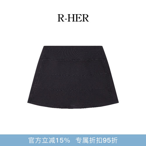 R-HER【三褶短裙】夏季舒适纯欲慵懒风女装休闲运动瑜伽女款短裙