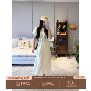 R-HER【日落彩绘】夏季恋夏风舒适连体时尚休闲洋气百搭连衣裙