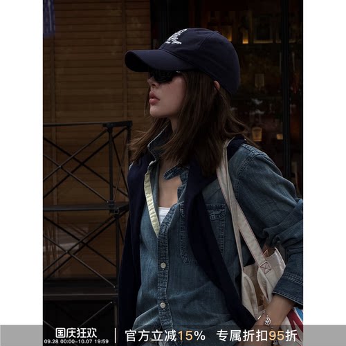 RHERSTUDIO复古水洗牛仔衬衫
