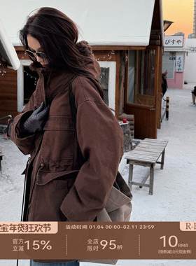 R-HER“旷野来信”设计师羊毛皮轻奢时尚90鹅绒气质派克服RP5NC25