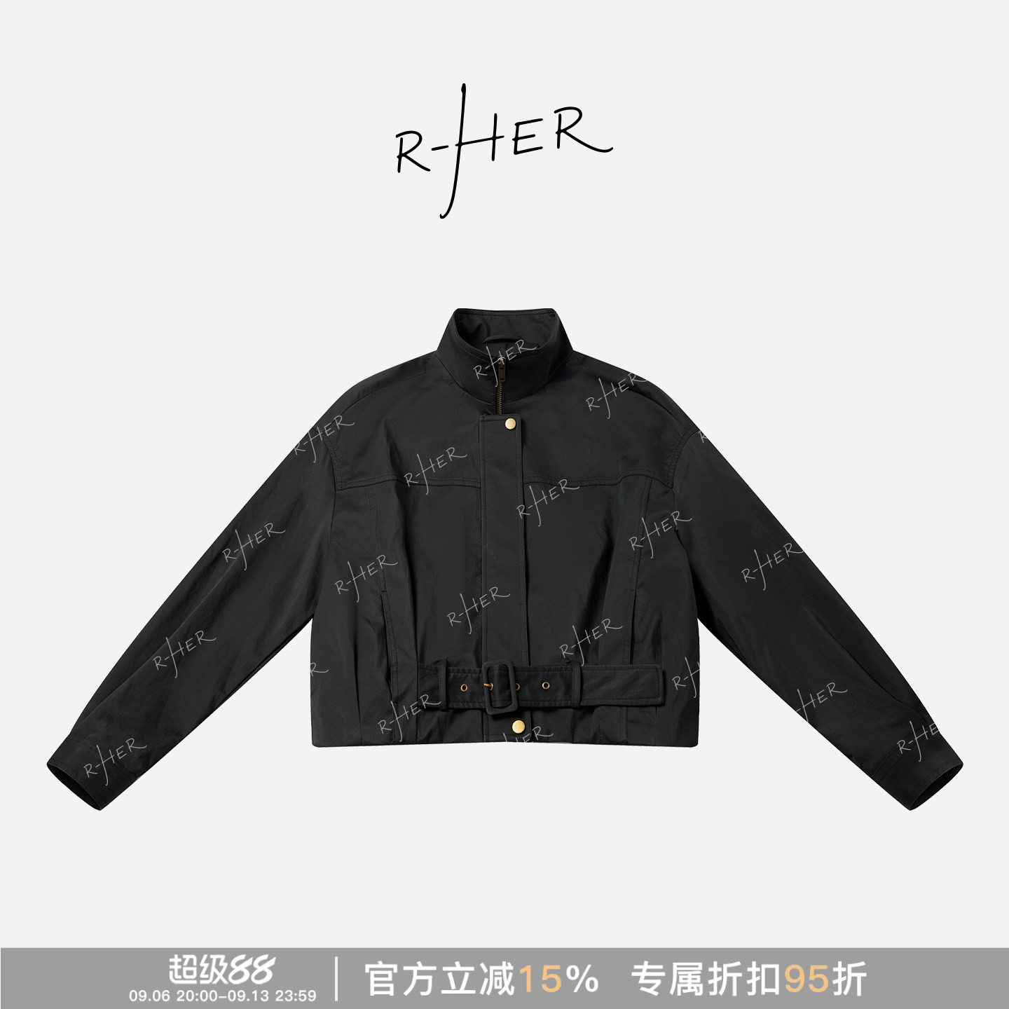 RHERSTUDIO立领显瘦短款夹克