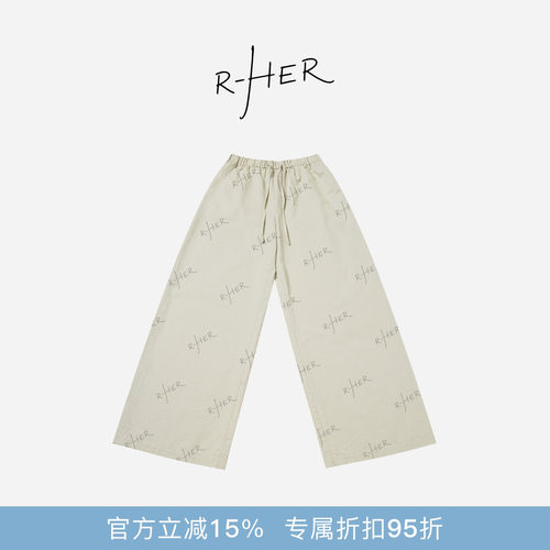 RHER STUDIO“直筒神裤”夏季高腰显瘦透气舒适廓形休闲长裤K0048
