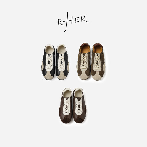 RHER STUDIO 微风轻训复古休闲百搭舒适平底德训单鞋A8816