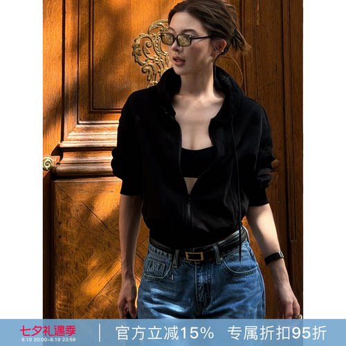 RHER STUDIO“暮色”100棉春夏季休闲百搭宽松显瘦薄卫衣开衫SRG2