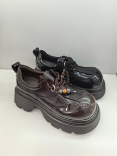 轩美诗2026春季新款时尚百搭厚底增高休闲鞋女系带单鞋80529