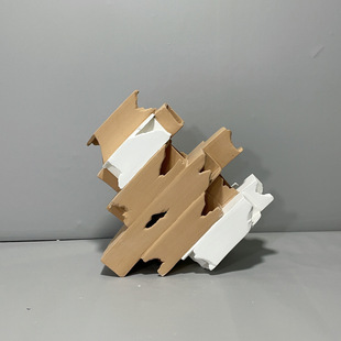 景德简约创意白色方管巢形陶瓷花器客厅艺术软装 摆件艺术花瓶