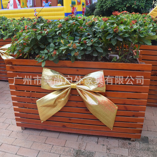 可直接摆放花盆户外种植花箱长方形植物种植木箱