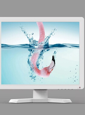 15寸白色显示器VGA HDMI AV USB TV高清液晶显示器显微镜V1501