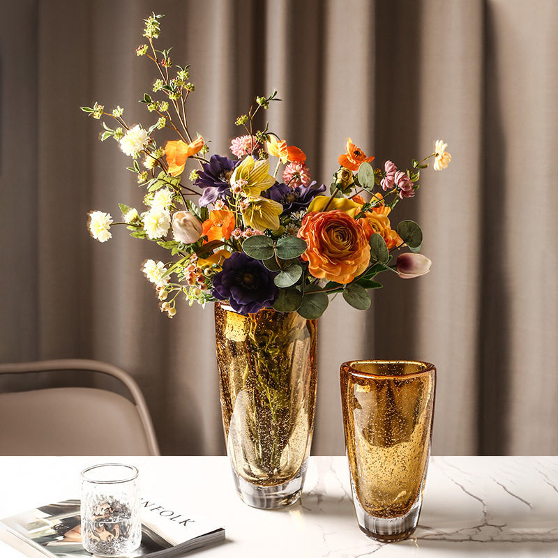 创意轻奢玻璃花瓶透明客厅餐桌干花插花摆件样板间水培花瓶装饰品,模玩/动漫/周边/娃圈三坑/桌游,文化/体育周边,淘宝优惠券,粉丝福利购,淘宝优惠卷