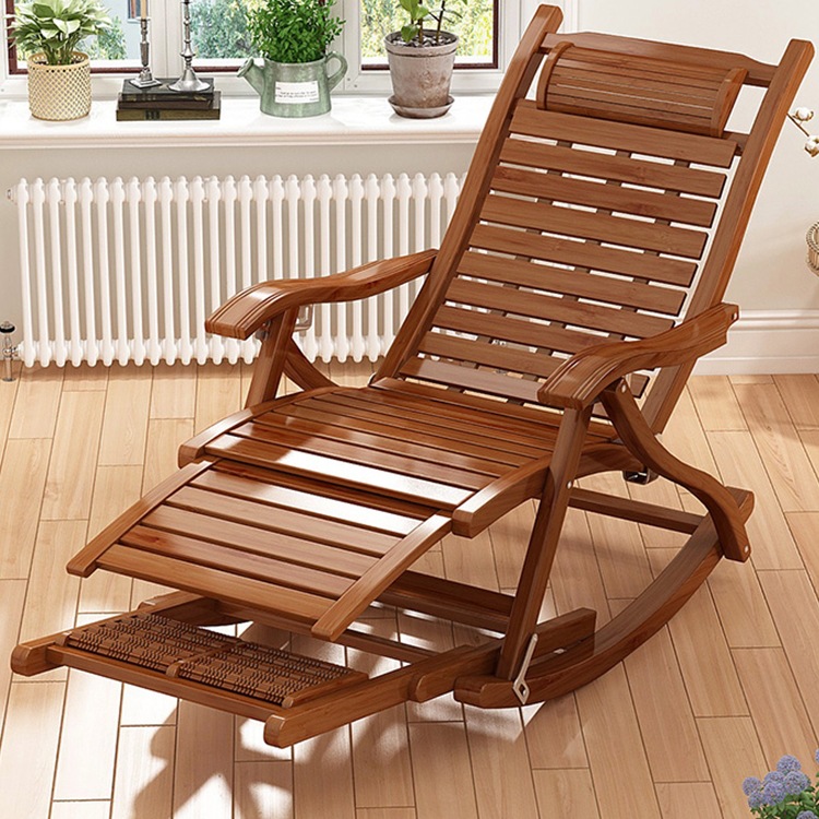 躺椅折叠午休坐睡两用休闲老人户外竹可躺沙发懒人2025新款摇摇q&