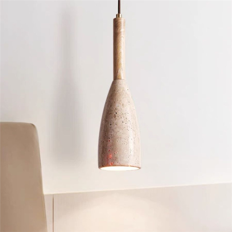 黑洞石黄洞石北欧别墅餐厅吧台简约现代卧室床头创意酒瓶小吊灯