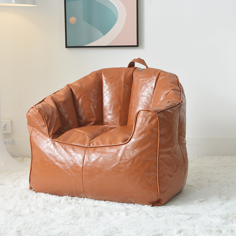 bean懒人沙发榻榻米豆袋单人阳台卧室皮制创意简易休闲网红单人椅