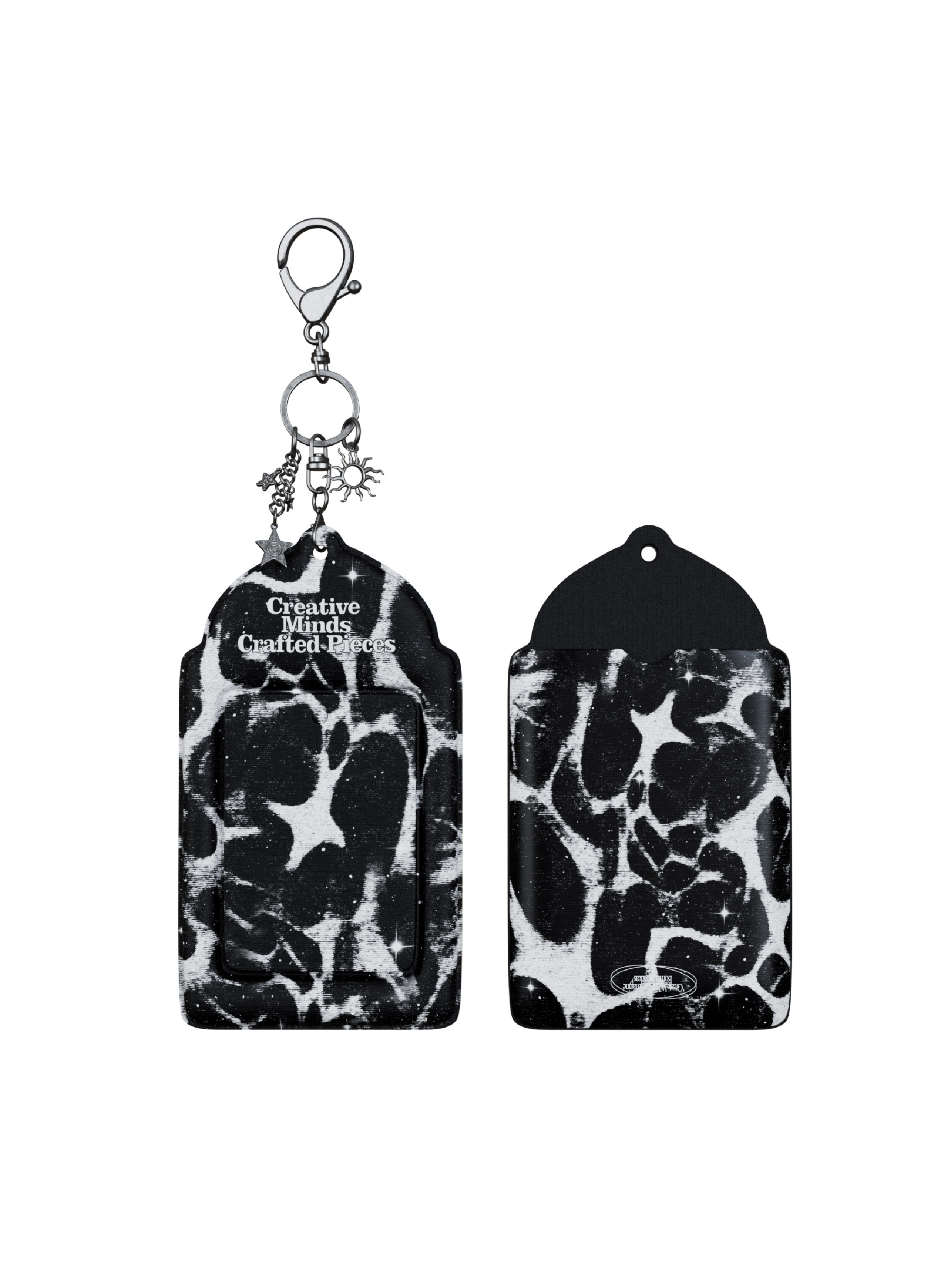 thumbnail for Kuremu | Black Marble | Black Texture PVC Card Holder Keychain Punk Idol Mini Card Holder